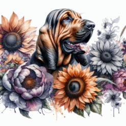 Bloodhound in Flowers 20oz Tumbler - Render