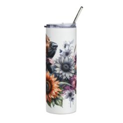 Bloodhound in Flowers 20oz Tumbler - Right