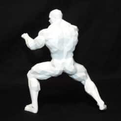 Bodybuilding Fighting Stance Sculpture - Back