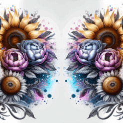 Border Terrier in Flowers 15oz Mug - Render