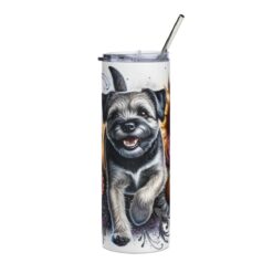 Border Terrier in Flowers 20oz Tumbler - Front