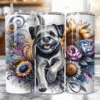 Border Terrier in Flowers 20oz Tumbler - Lifestyle