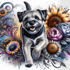 Border Terrier in Flowers 20oz Tumbler - Render