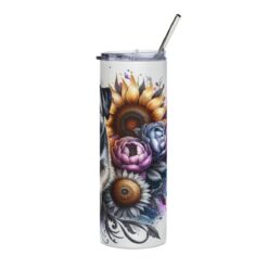 Border Terrier in Flowers 20oz Tumbler - Right