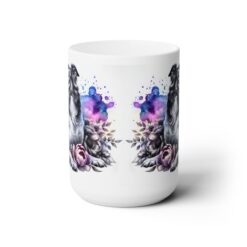 Borzoi in Flowers 15oz Mug - Front
