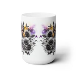 Boston Terrier in Flowers 15oz Mug - Front