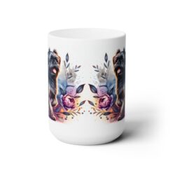 Brussels Griffon in Flowers 15oz Mug - Front