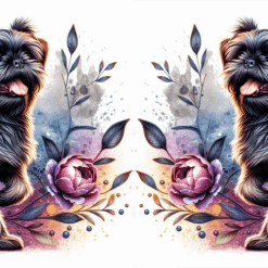 Brussels Griffon in Flowers 15oz Mug - Render