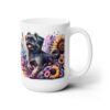 Brussels Griffon in Flowers 15oz Mug - Right