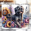 Brussels Griffon in Flowers 20oz Tumbler - Lifestyle