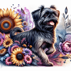 Brussels Griffon in Flowers 20oz Tumbler - Render