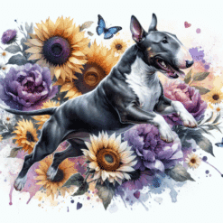 Bull Terrier in Flowers 20oz Tumbler - Render