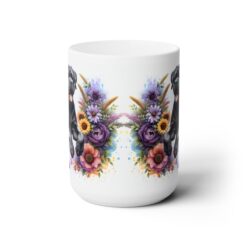 Bullmastiff in Flowers 15oz Mug - Front