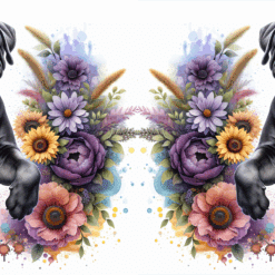 Bullmastiff in Flowers 15oz Mug - Render