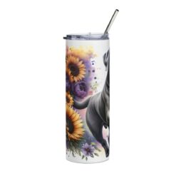 Bullmastiff in Flowers 20oz Tumbler - Left