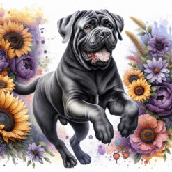 Bullmastiff in Flowers 20oz Tumbler - Render
