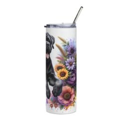 Bullmastiff in Flowers 20oz Tumbler - Right