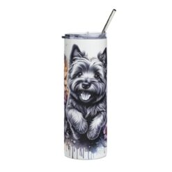 Cairn Terrier in Flowers 20oz Tumbler - Front