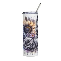 Cairn Terrier in Flowers 20oz Tumbler - Left