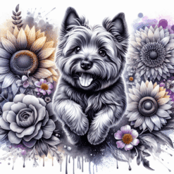 Cairn Terrier in Flowers 20oz Tumbler - Render