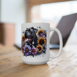 Cane Corso in Flowers 15oz Mug - Lifestyle