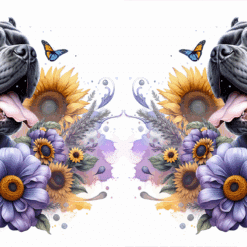 Cane Corso in Flowers 15oz Mug - Render