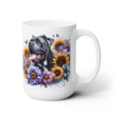 Cane Corso in Flowers 15oz Mug - Right
