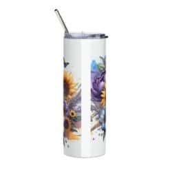 Cane Corso in Flowers 20oz Tumbler - Back