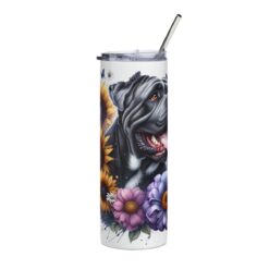 Cane Corso in Flowers 20oz Tumbler - Front