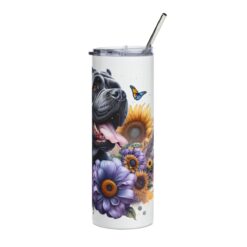 Cane Corso in Flowers 20oz Tumbler - Right