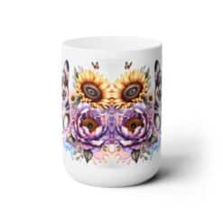 Cardigan Welsh Corgi in Flowers 15oz Mug - Front