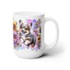 Cardigan Welsh Corgi in Flowers 15oz Mug - Right