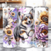 Cardigan Welsh Corgi in Flowers 20oz Tumbler - Lifestyle