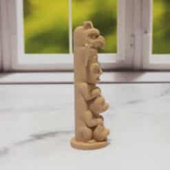 Carved Wood-Style Full Eagle Totem Pole - Right