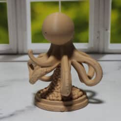 Carved Wood-Style Octopus Sculpture - Back