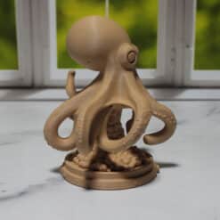 Carved Wood-Style Octopus Sculpture - Right