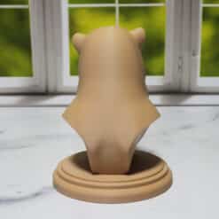 Carved Wood-Style Seal Sculpture - Back