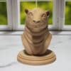 Carved Wood-Style Seal Sculpture - Front