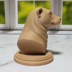 Carved Wood-Style Seal Sculpture - Right