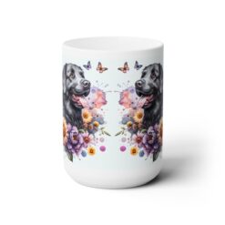 Chesapeake Bay Retriever in Flowers 15oz Mug - Front
