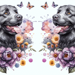 Chesapeake Bay Retriever in Flowers 15oz Mug - Render