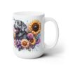 Chesapeake Bay Retriever in Flowers 15oz Mug - Right