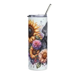 Chesapeake Bay Retriever in Flowers 20oz Tumbler - Left