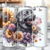 Chesapeake Bay Retriever in Flowers 20oz Tumbler - Lifestyle