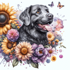 Chesapeake Bay Retriever in Flowers 20oz Tumbler - Render