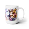 Chihuahua in Flowers 15oz Mug - Right