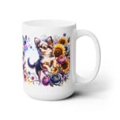 Chihuahua in Flowers 15oz Mug - Right