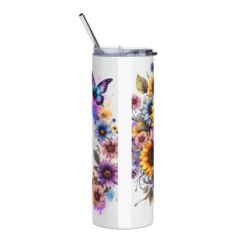 Chihuahua in Flowers 20oz Tumbler - Back
