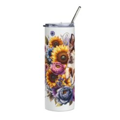 Chihuahua in Flowers 20oz Tumbler - Left