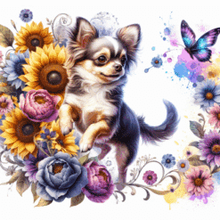 Chihuahua in Flowers 20oz Tumbler - Render